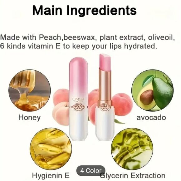 1pc Color Change Long Lasting Flower emblem Jelly Lipstickgloss - Picture 4 of 5